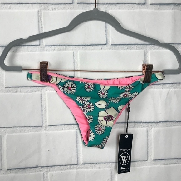 Wildfox Swim Groovy 60s Vtg Floral  Bikini Bottom - Picture 1 of 2